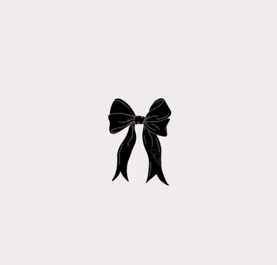 Black Bow Metal Sticker