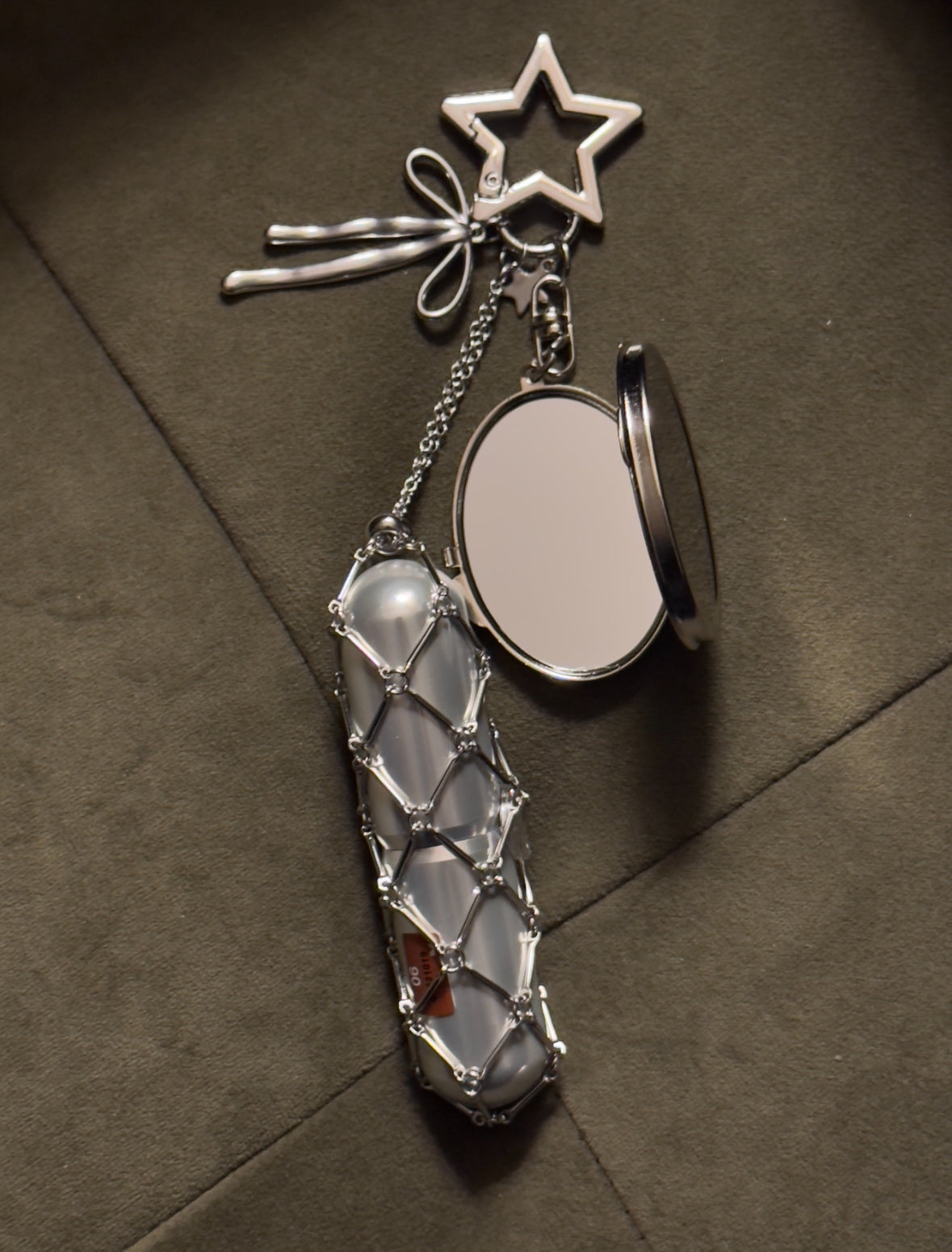 Star Metal Clasp Lipstick Holder Charm