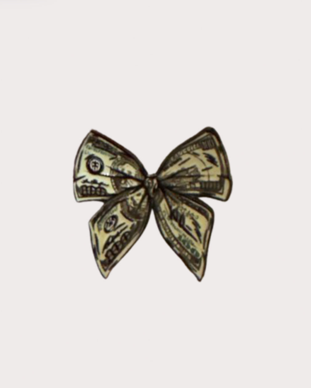 Money Bow Metal Sticker