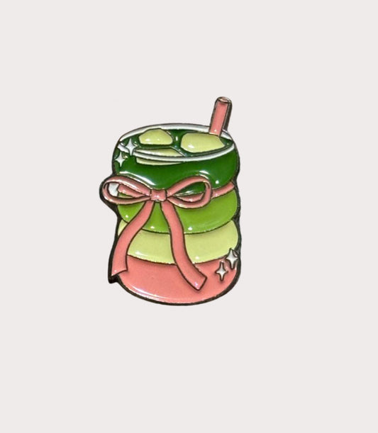 Strawberry Matcha Metal Sticker