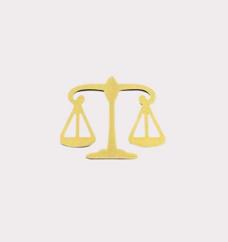Scales of Justice Law Metal Sticker