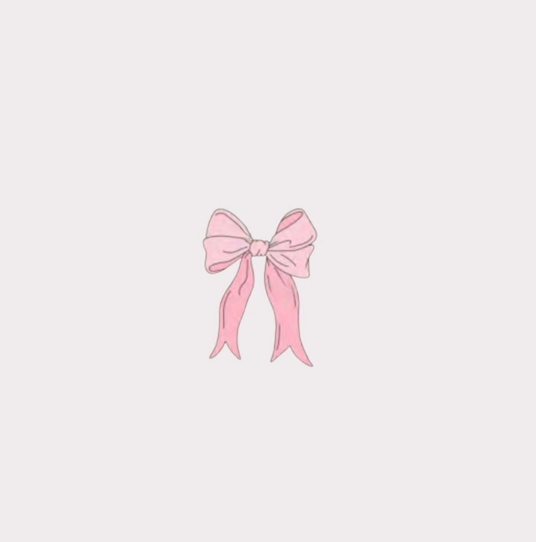 Pink Bow Metal Sticker