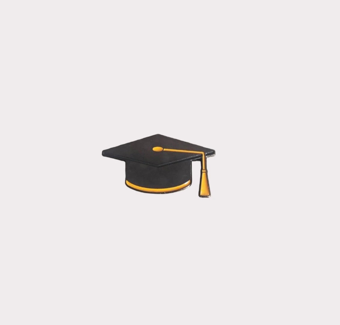 Graduate Cap Metal Sticker