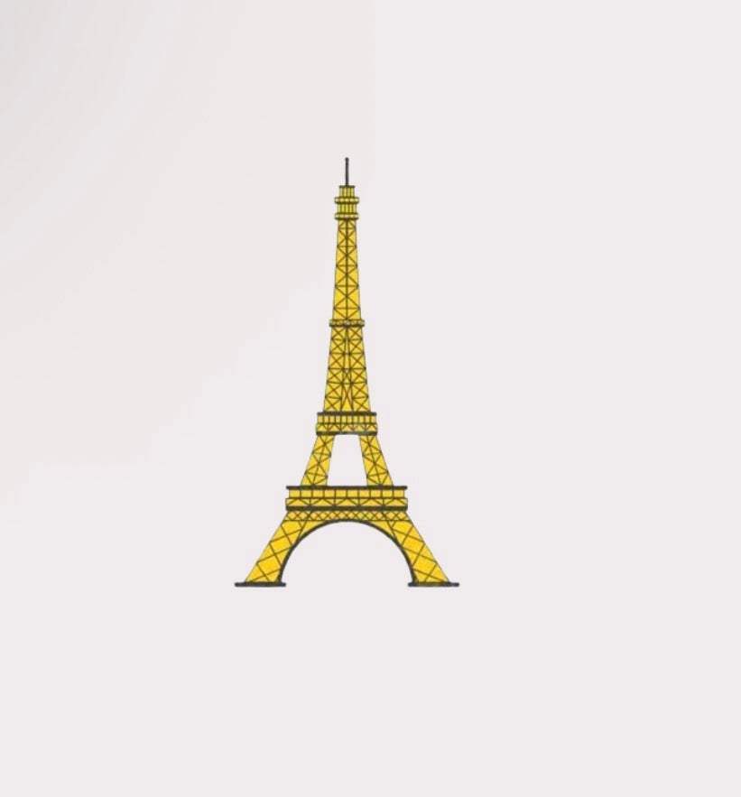 Eiffel Tower Metal Sticker