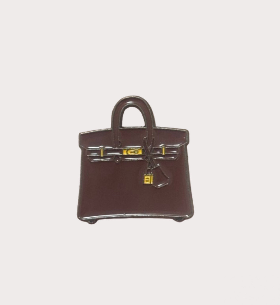 Brown Birkin Metal Sticker