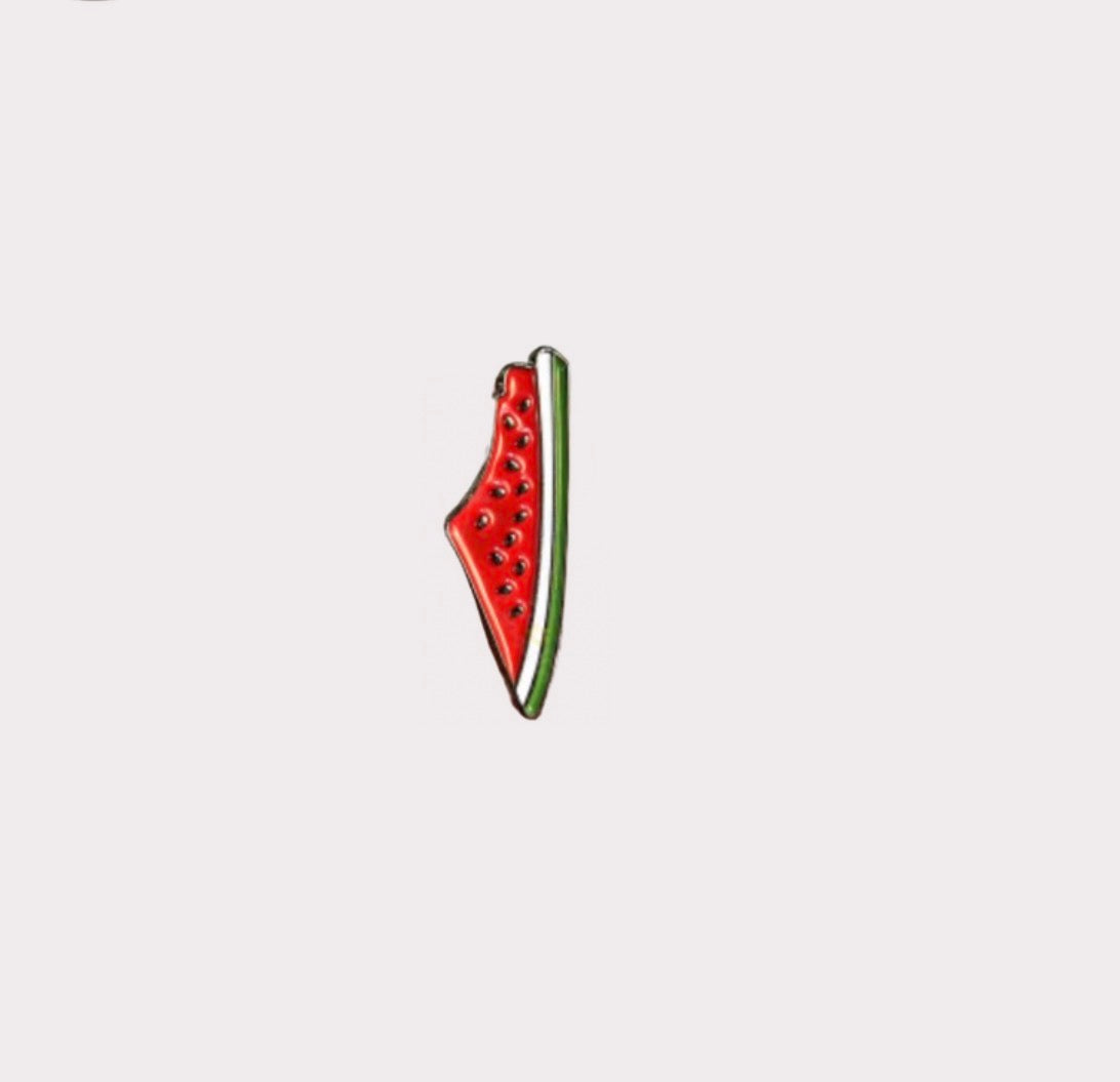 Watermelon Palestine Map Metal Sticker