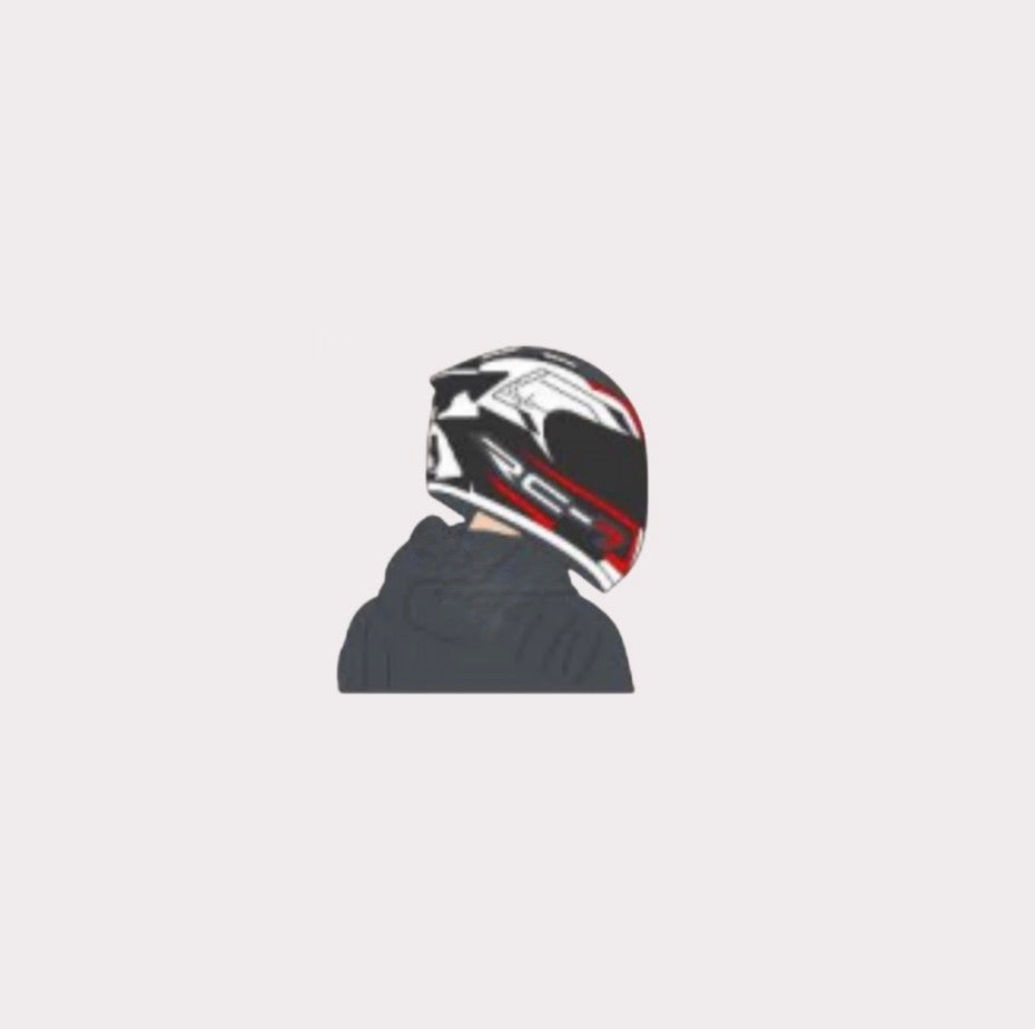Motorcyclist Metal Sticker