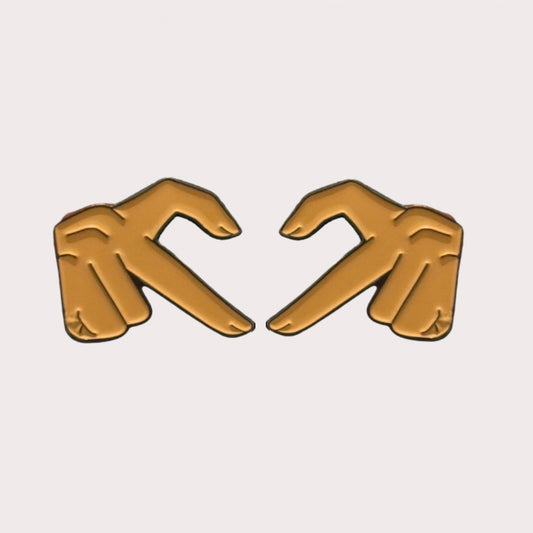 Duo Finger Heart Metal Sticker
