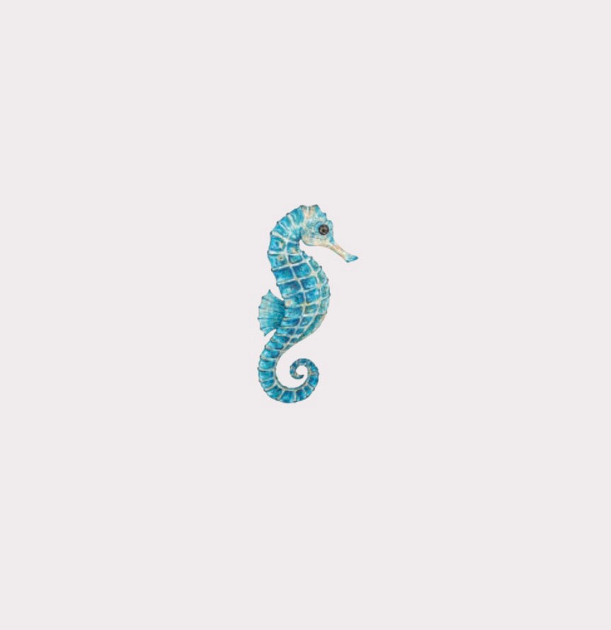 Seahorse Metal Sticker