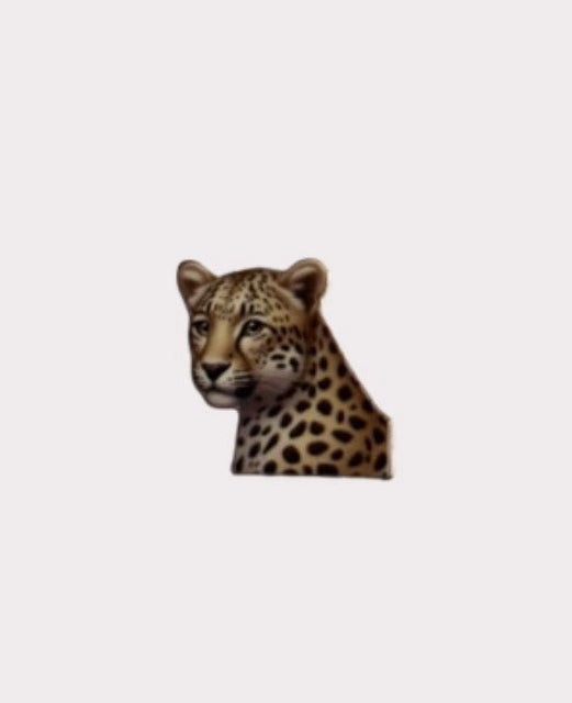 Cheetah Metal Sticker
