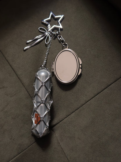 Star Metal Clasp Lipstick Holder Charm