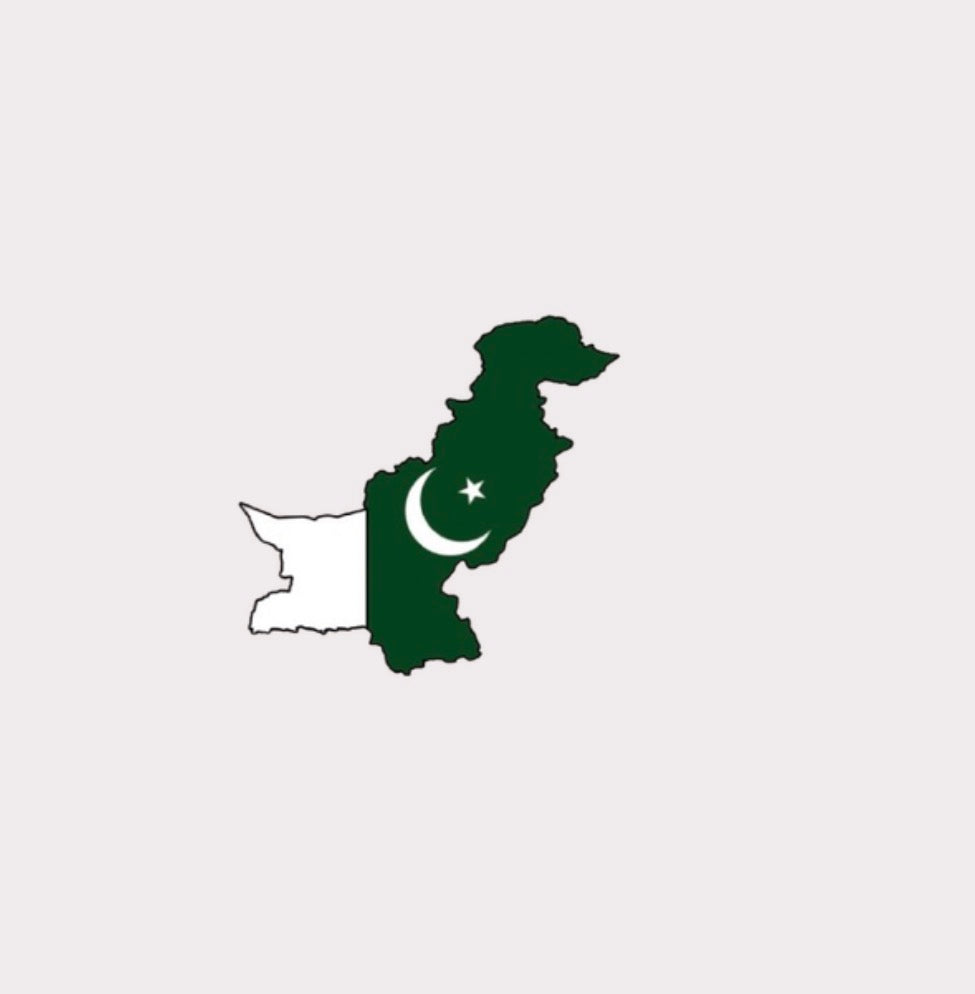 Pakistan Map Metal Sticker