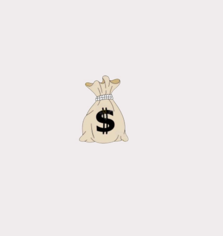 Money Bag Metal Sticker