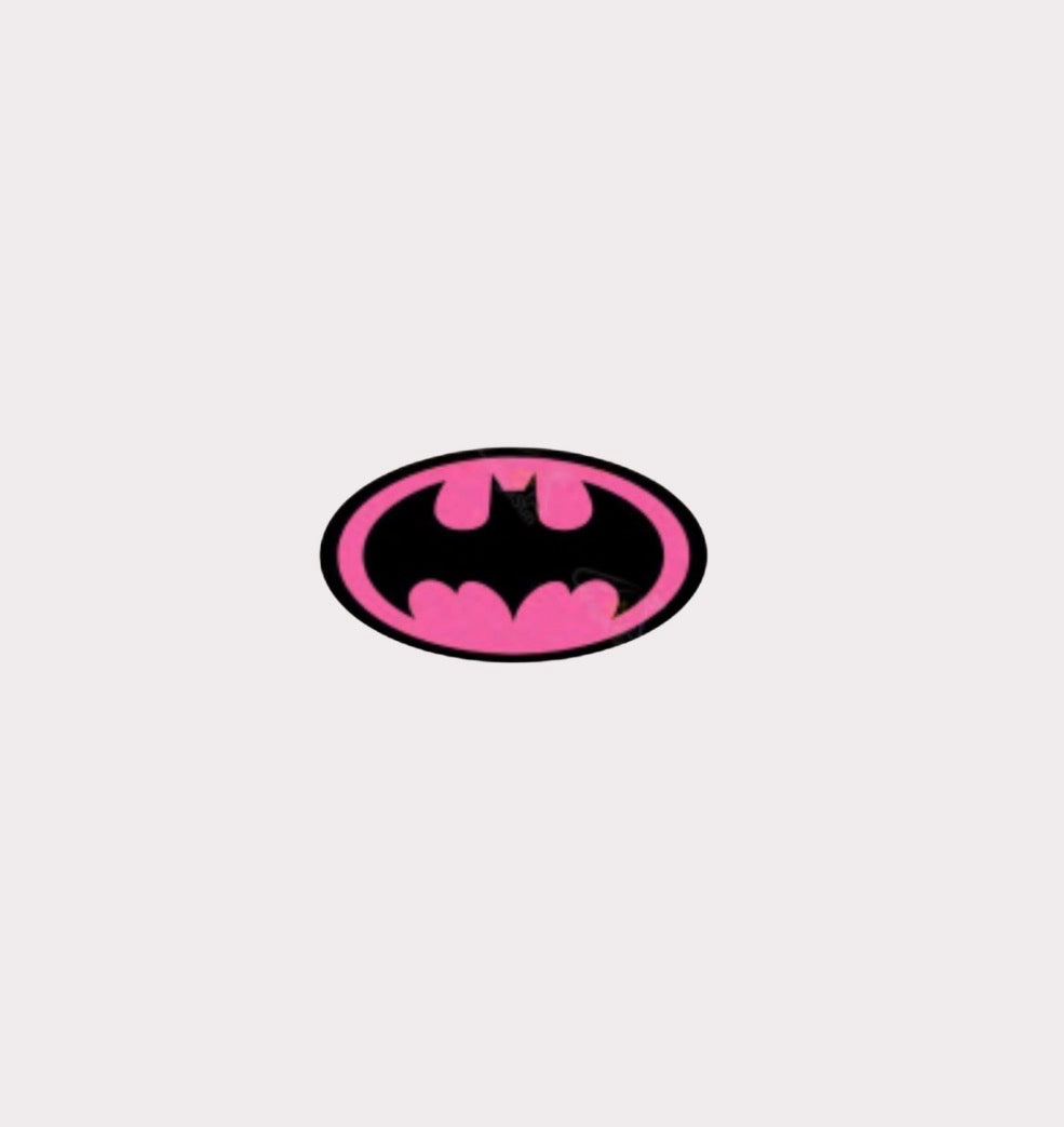 Pink Batman Logo Metal Sticker