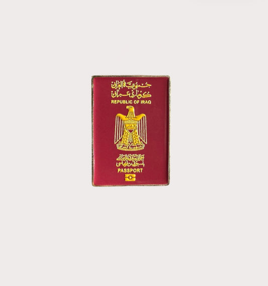 Iraq Passport Metal Sticker