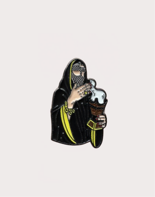 Women with Bakhoor Metal Sticker