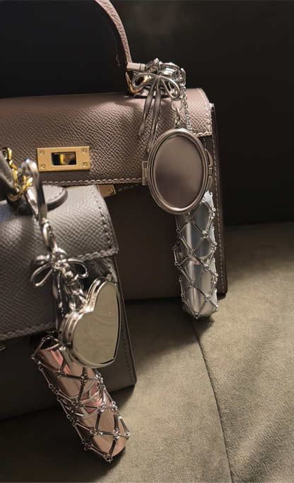 Heart Clasp Metal Lipstick Holder Charm