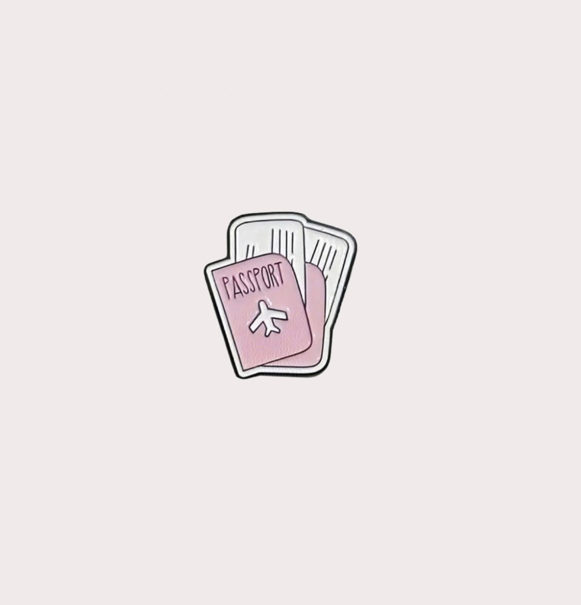 Passport Pink Metal Sticker