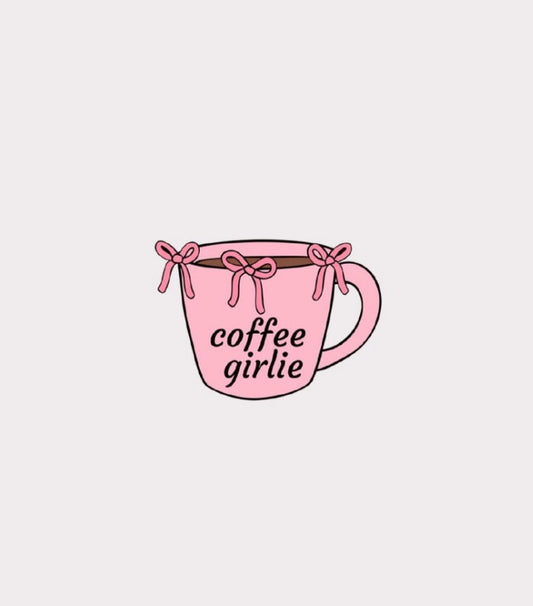 Coffee Girlie Metal Sticker