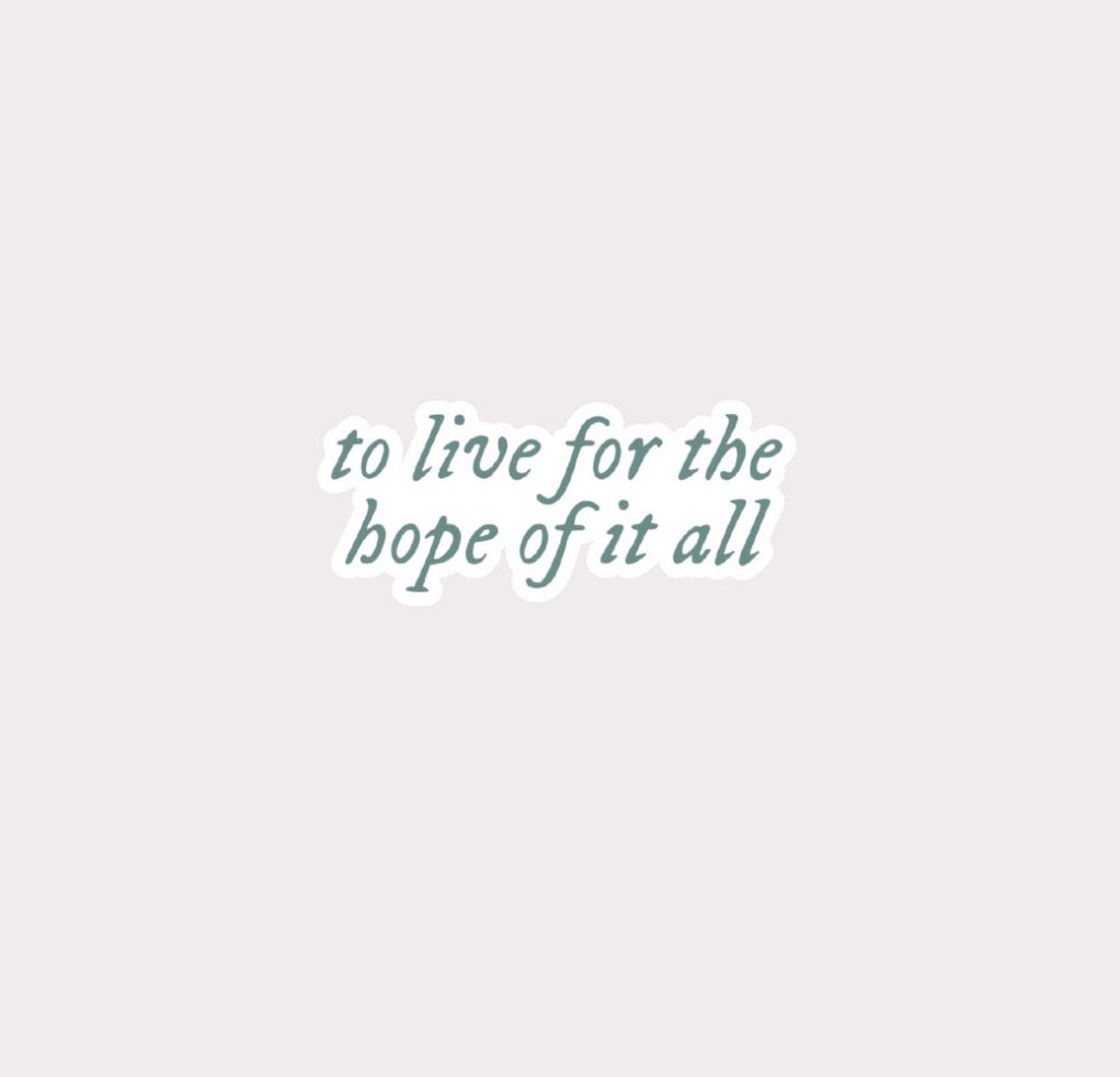 Green Quote Metal Sticker