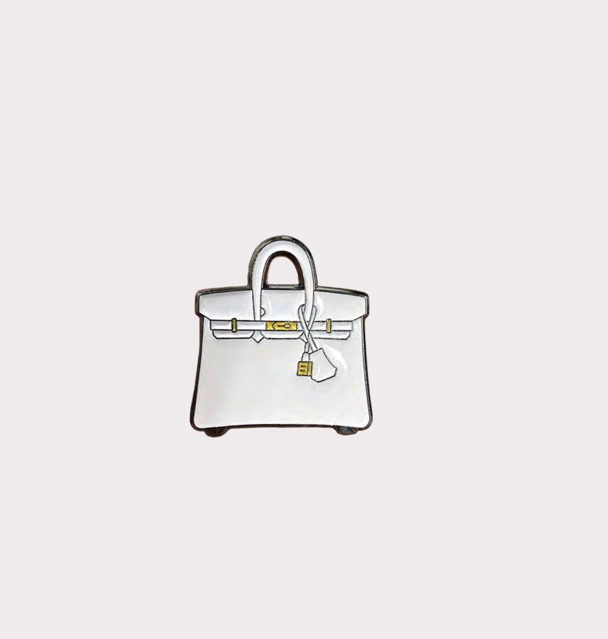 White Birkin Metal Sticker