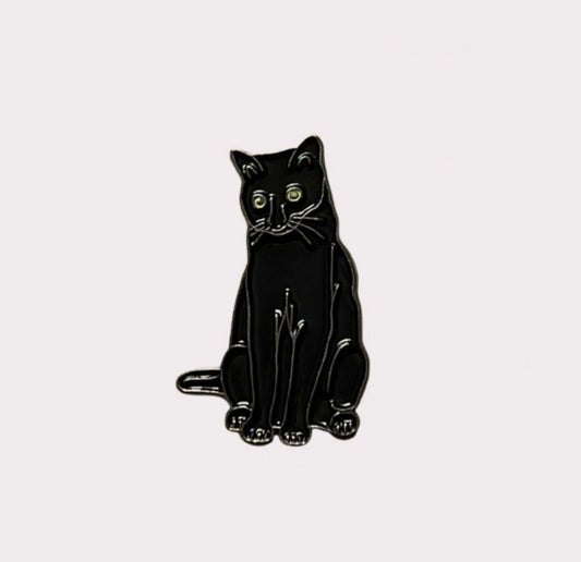 Black Cat Metal Sticker